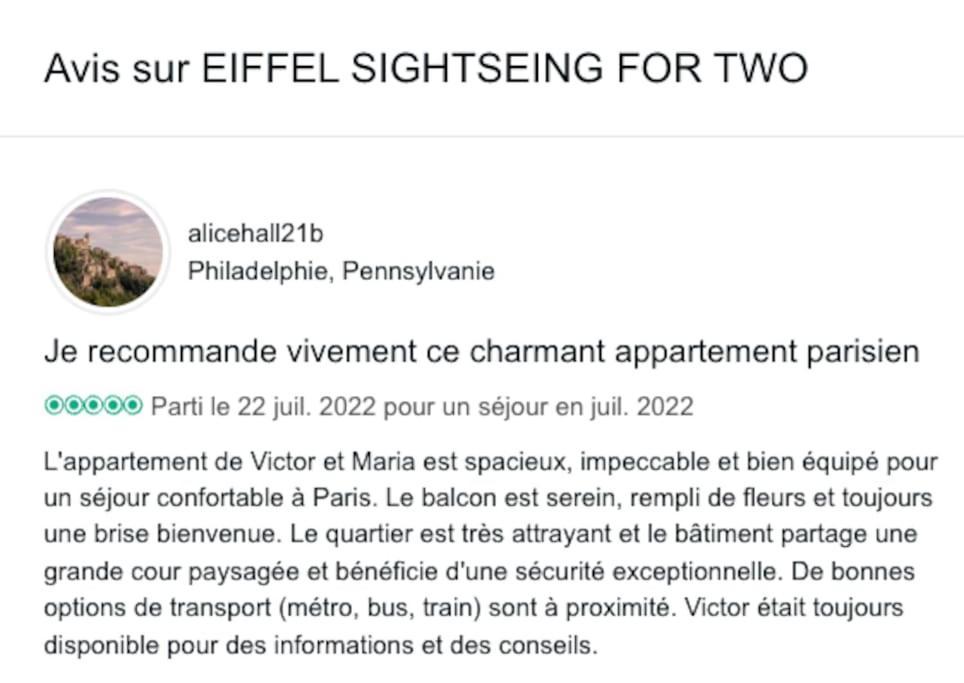 Eiffel Seightseing Daire Paris Dış mekan fotoğraf